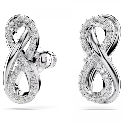 SWAROVSKI Σκουλαρίκια με καρφάκι Hyperbola Άπειρο, Λευκά, Επιμετάλλωση ροδίου 5687269