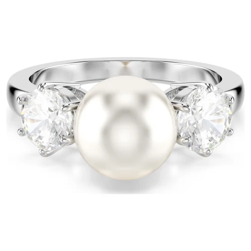 SWAROVSKI Matrix Δαχτυλίδι, Στρογγυλή Κοπή, Λευκό, Επιμετάλλωση Ροδίου 5689628