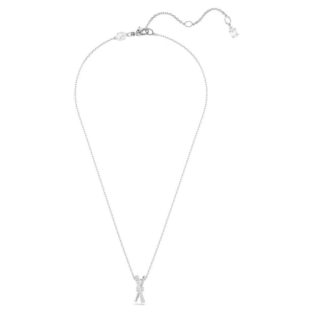 SWAROVSKI Hyperbola Σπιράλ Μενταγιόν με αλυσίδα, Λευκό, Μίξη Κοπών Επιροδιωμένο 5689723
