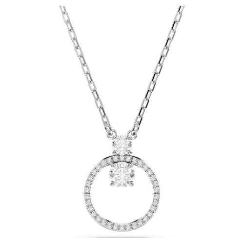 SWAROVSKI Μενταγιόν Constella Pavé, Στρογγυλή κοπή, Λευκό, Επιμετάλλωση ροδίου 5692261