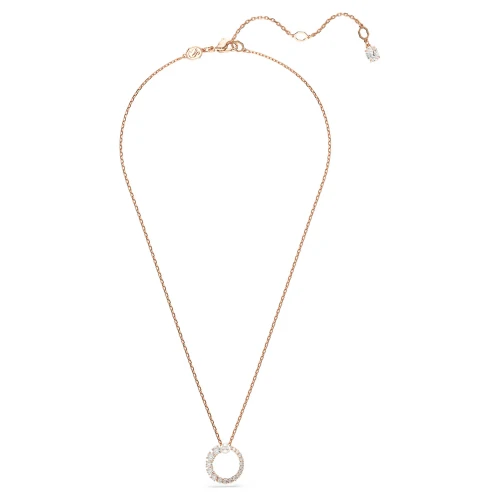 SWAROVSKI Matrix Crystal pearl Μενταγιόν με αλυσίδα, Λευκό, Στρογγυλή Κοπή Ροζ-Χρυσός Τόνος 5692265