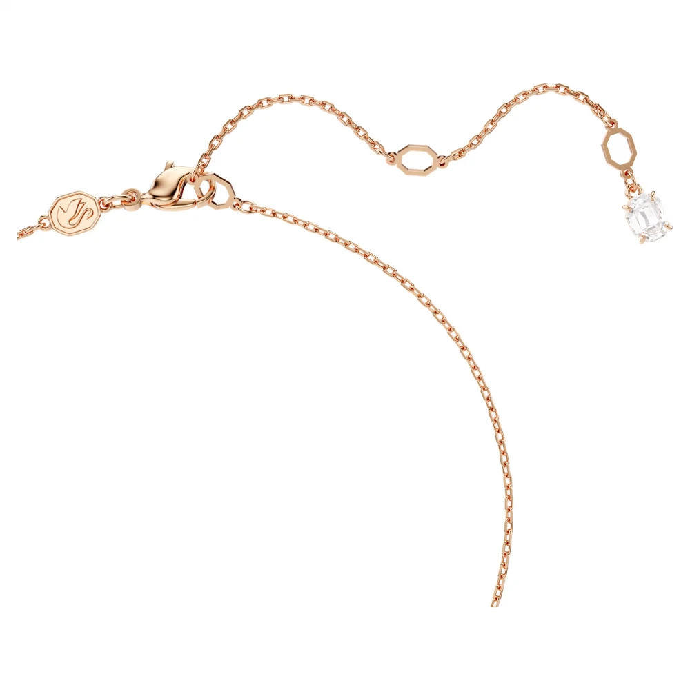 SWAROVSKI Matrix Crystal pearl Μενταγιόν με αλυσίδα, Λευκό, Στρογγυλή Κοπή Ροζ-Χρυσός Τόνος 5692265