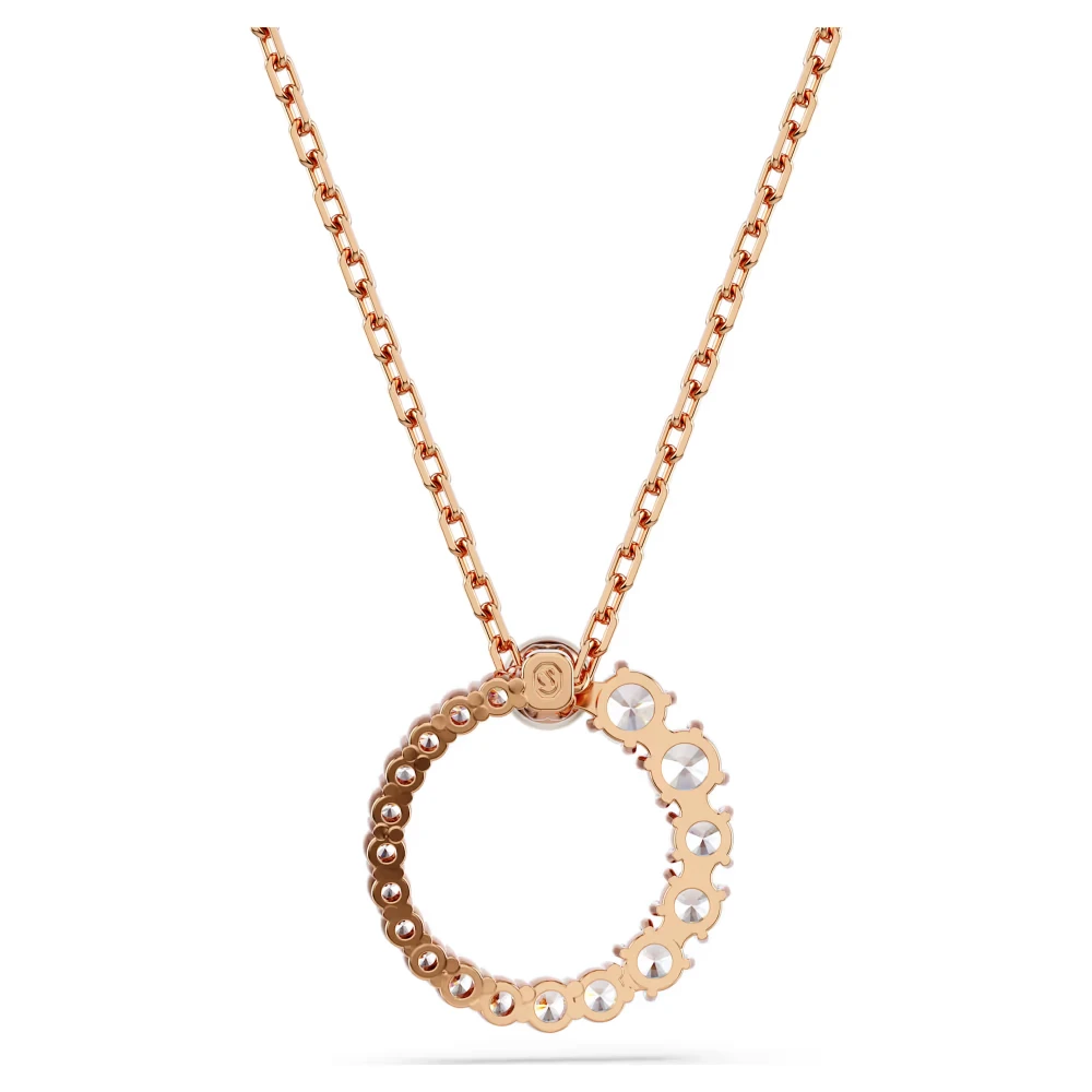 SWAROVSKI Matrix Crystal pearl Μενταγιόν με αλυσίδα, Λευκό, Στρογγυλή Κοπή Ροζ-Χρυσός Τόνος 5692265