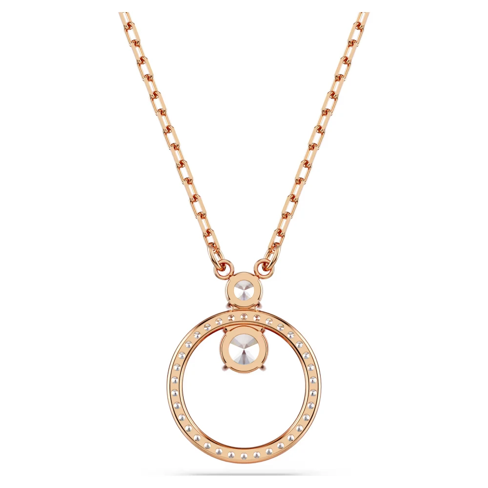 SWAROVSKI Μενταγιόν Constella Pavé, Στρογγυλή κοπή, Λευκό, Επιμετάλλωση ΡοΖ-Χρυσό 5692266