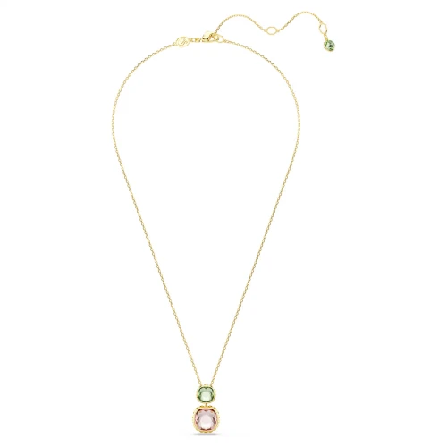 SWAROVSKI Chroma Μενταγιόν με αλυσίδα, Κοπή cushion, Πολύχρωμο Χρυσ΄΄ος Τόνος 5692496