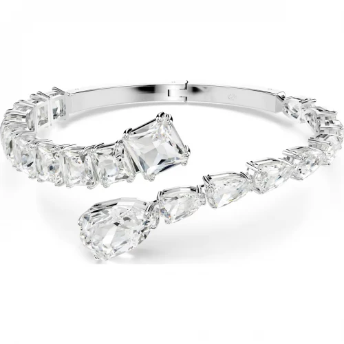 SWAROVSKI Βραχιόλι Matrix Μείξη κοπών, Λευκό, Επιμετάλλωση ροδίου 5692527