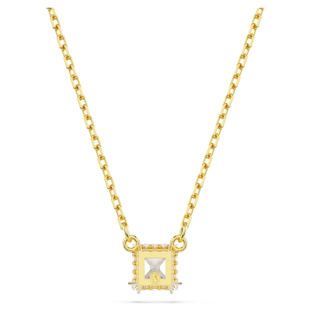SWAROVSKI Stilla Μενταγιόν με αλυσίδα, Τετράγωνη κοπή, Χρυσ΄΄ος Τόνος 5693153