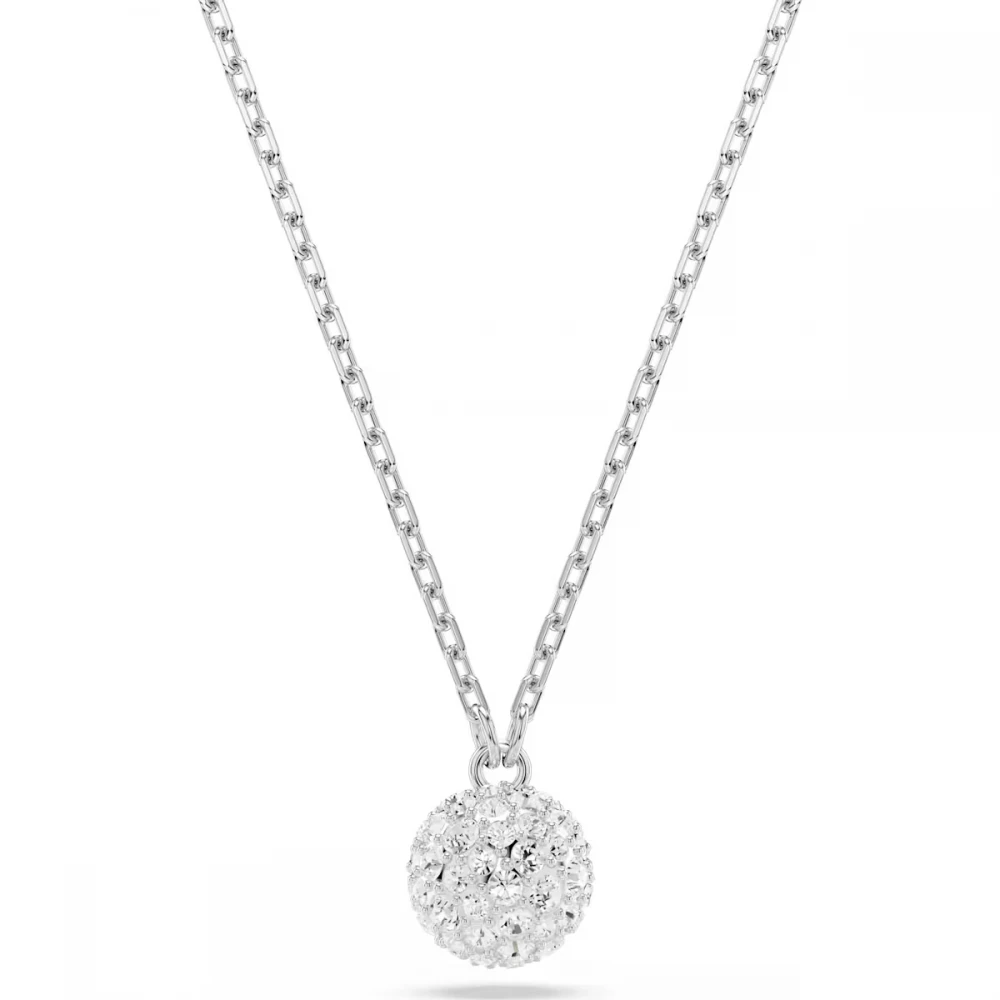 SWAROVSKI Μενταγιόν Dexera, Στρογγυλή Κοπή, Λευκό, Επιμετάλλωση ροδίου 5693206