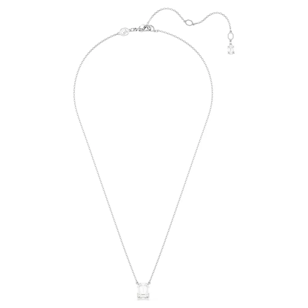 SWAROVSKI Stilla Μενταγιόν με αλυσίδα, Οκτάγωνη κοπή, Επιροδιωμένο 5693405