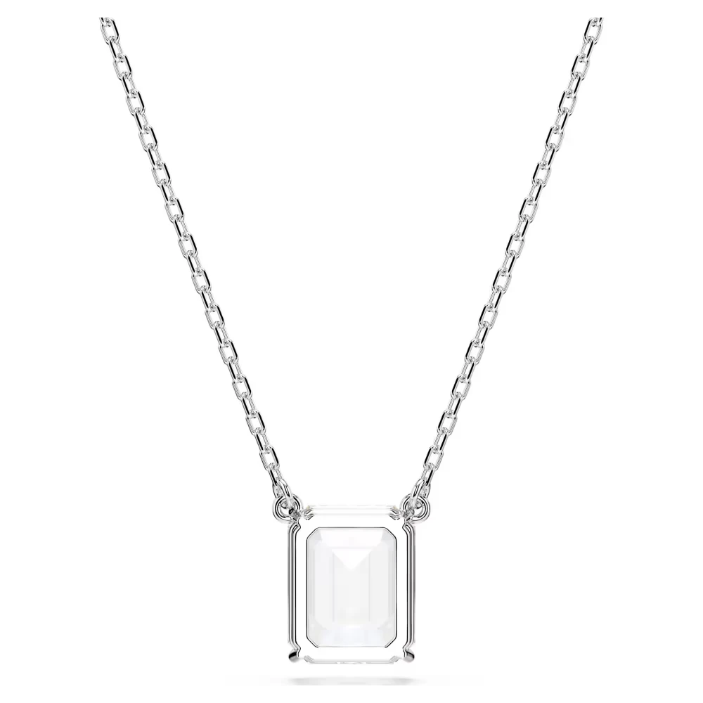 SWAROVSKI Stilla Μενταγιόν με αλυσίδα, Οκτάγωνη κοπή, Επιροδιωμένο 5693405