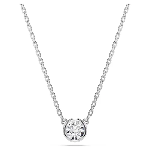 SWAROVSKI Imber Μενταγιόν με αλυσίδα, Crystal pearl, Στρογγυλή κοπή, Επιροδιωμένο 5696039
