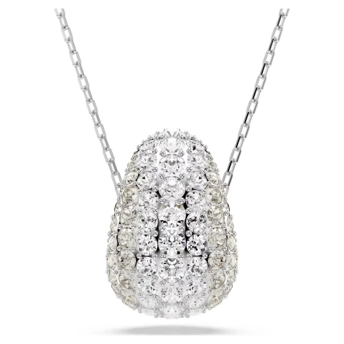 SWAROVSKI Μενταγιόν Sublima, Στρογγυλή κοπή, Λευκό, Επιμετάλλωση ροδίου 5697190