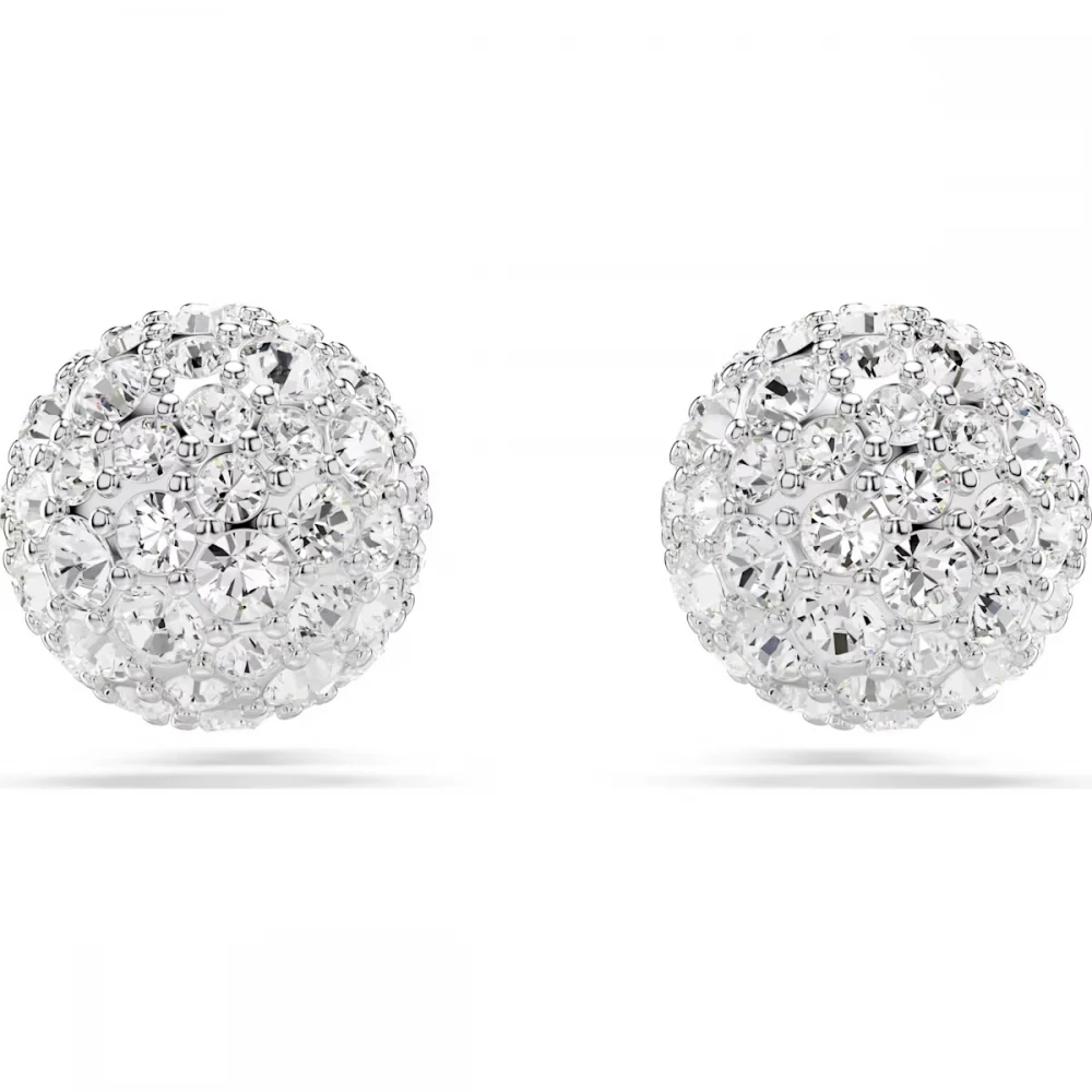 SWAROVSKI Dextera καρφωτά Σκουλαρίκια, Στρογγυλή κοπή, Λευκά, Επιροδιωμένα 5700290