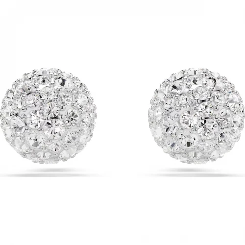 SWAROVSKI Dextera καρφωτά Σκουλαρίκια, Στρογγυλή κοπή, Λευκά, Επιροδιωμένα 5700290