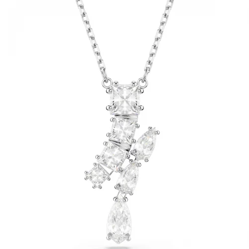 SWAROVSKI Matrix Μενταγιόν με αλυσίδα, Λευκό, Μίξη Κοπών Επιροδιωμένο 5700420