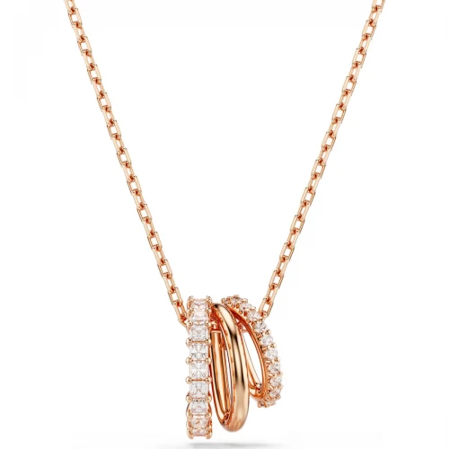 SWAROVSKI Hyperbola Μενταγιόν με Αλυσίδα, Ροζ επιχρυσωμένο 5701494