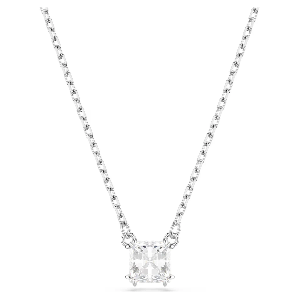SWAROVSKI Stilla Μενταγιόν με αλυσίδα, Τετράγωνη κοπή, Επιροδιωμένο 5701903