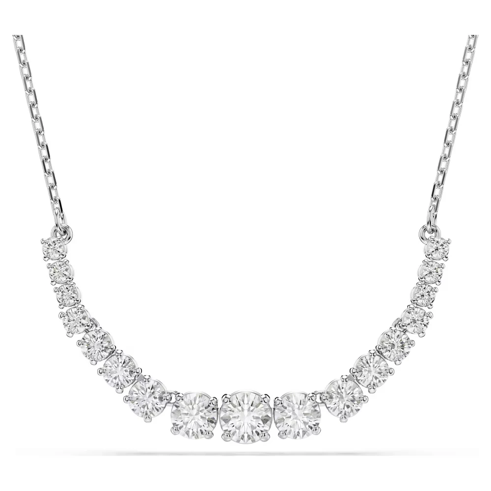 SWAROVSKI Κολιέ Matrix Στρογγυλή κοπή, Λευκό, Επιμετάλλωση ροδίου 5705396