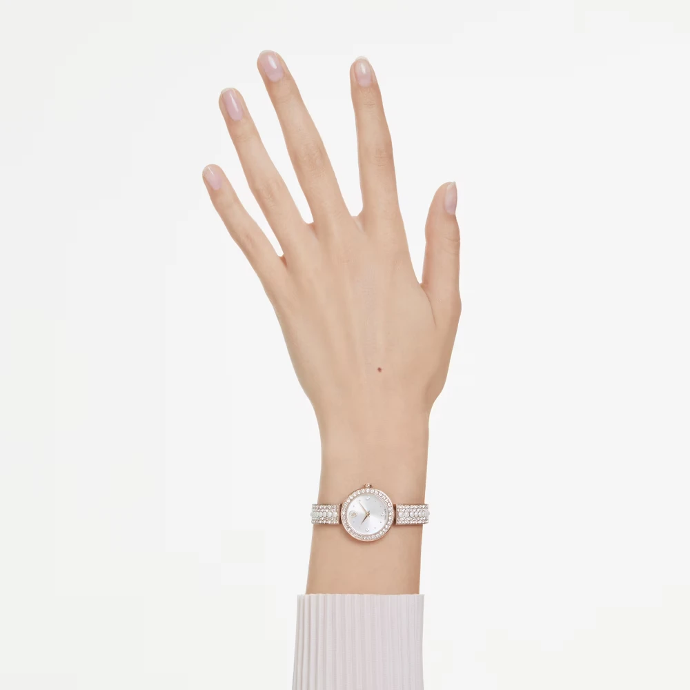 SWAROVSKI Matrix Pearl Bangle Eλβετικής κατασκευής, Κρυστάλλινο μπρασελέ, Φινίρισμα σε χρυσό σαμπανί τόνο 5705406