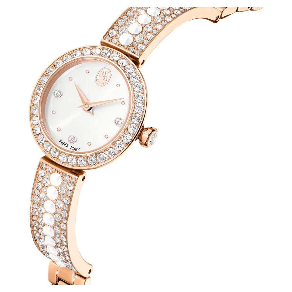 SWAROVSKI Matrix Pearl Bangle Eλβετικής κατασκευής, Κρυστάλλινο μπρασελέ, Φινίρισμα σε χρυσό σαμπανί τόνο 5705406