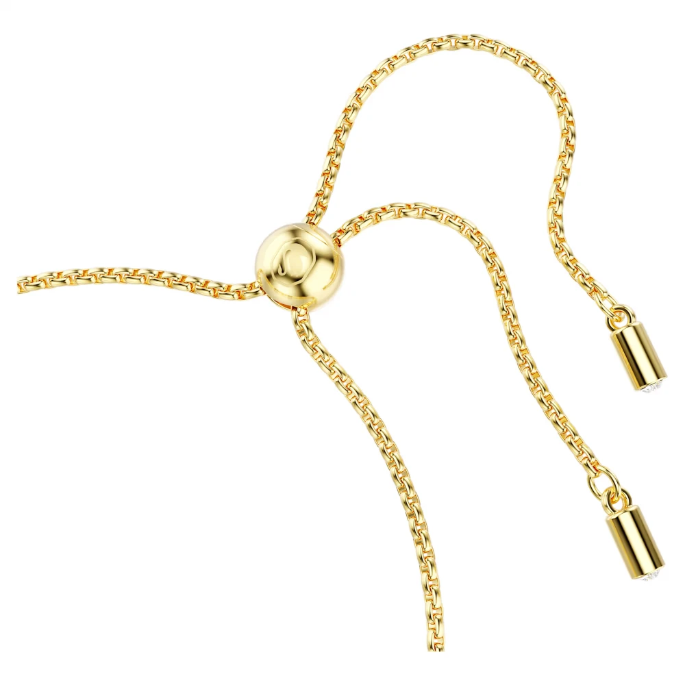 SWAROVSKI Tennis Imber Βραχιόλι Στρογγυλή κοπή, Λευκό, Χρυσός Τόνος 5705450