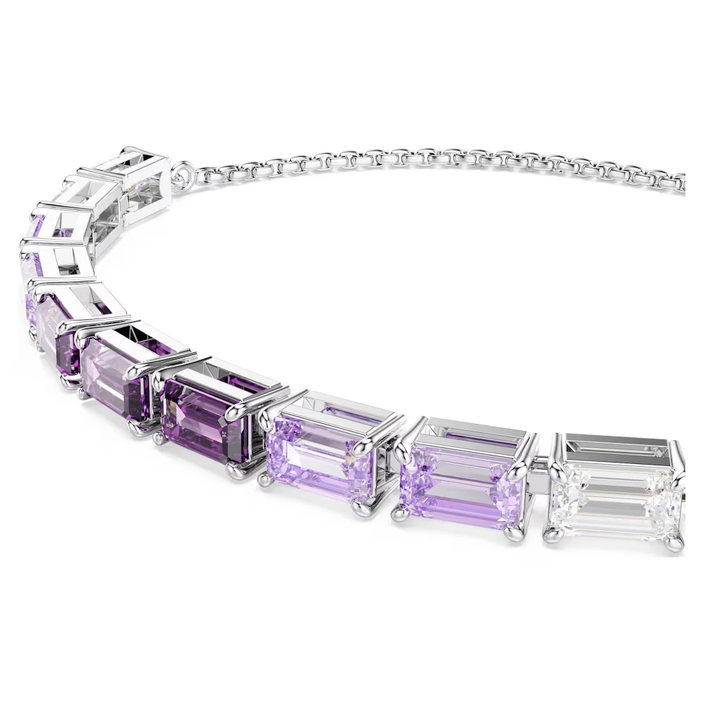 SWAROVSKI Βραχιόλι Matrix Κοπή Baguette, Μωβ, Επιχρυσωμένο 5707199