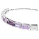 SWAROVSKI Βραχιόλι Matrix Κοπή Baguette, Μωβ, Επιχρυσωμένο 5707199