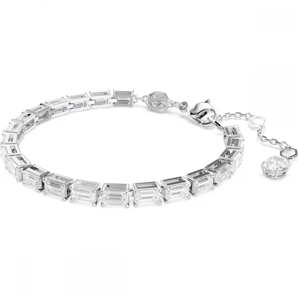 SWAROVSKI Βραχιόλι Matrix Tennis Baguette κοπή, Λευκό, Επιμετάλλωση ροδίου 5707200 SWAROVSKI Βραχιόλι Matrix Tennis Baguette κοπή, Λευκό, Επιμετάλλωση ροδίου 5707200