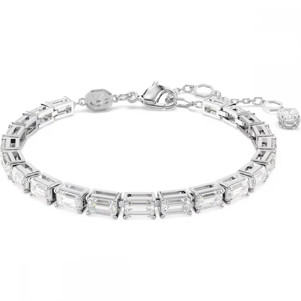 SWAROVSKI Βραχιόλι Matrix Tennis Baguette κοπή, Λευκό, Επιμετάλλωση ροδίου 5707200 SWAROVSKI Βραχιόλι Matrix Tennis Baguette κοπή, Λευκό, Επιμετάλλωση ροδίου 5707200