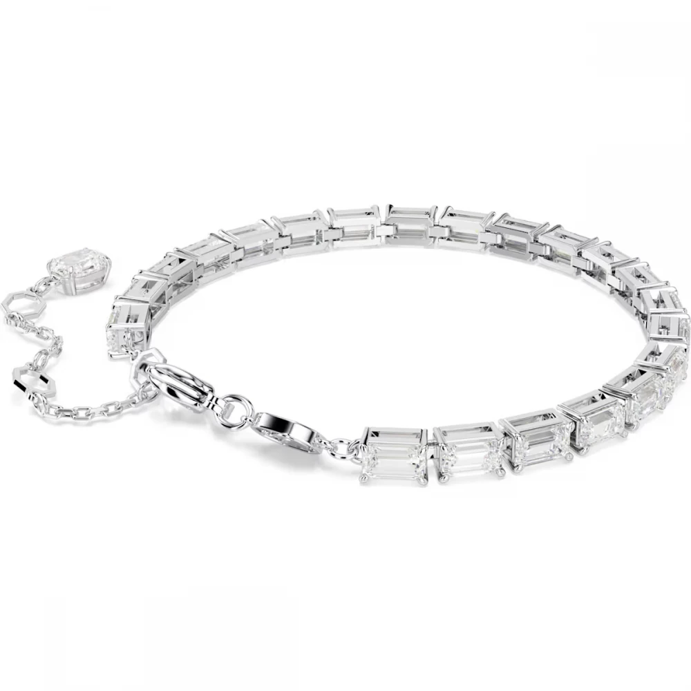 SWAROVSKI Βραχιόλι Matrix Tennis Baguette κοπή, Λευκό, Επιμετάλλωση ροδίου 5707200 SWAROVSKI Βραχιόλι Matrix Tennis Baguette κοπή, Λευκό, Επιμετάλλωση ροδίου 5707200