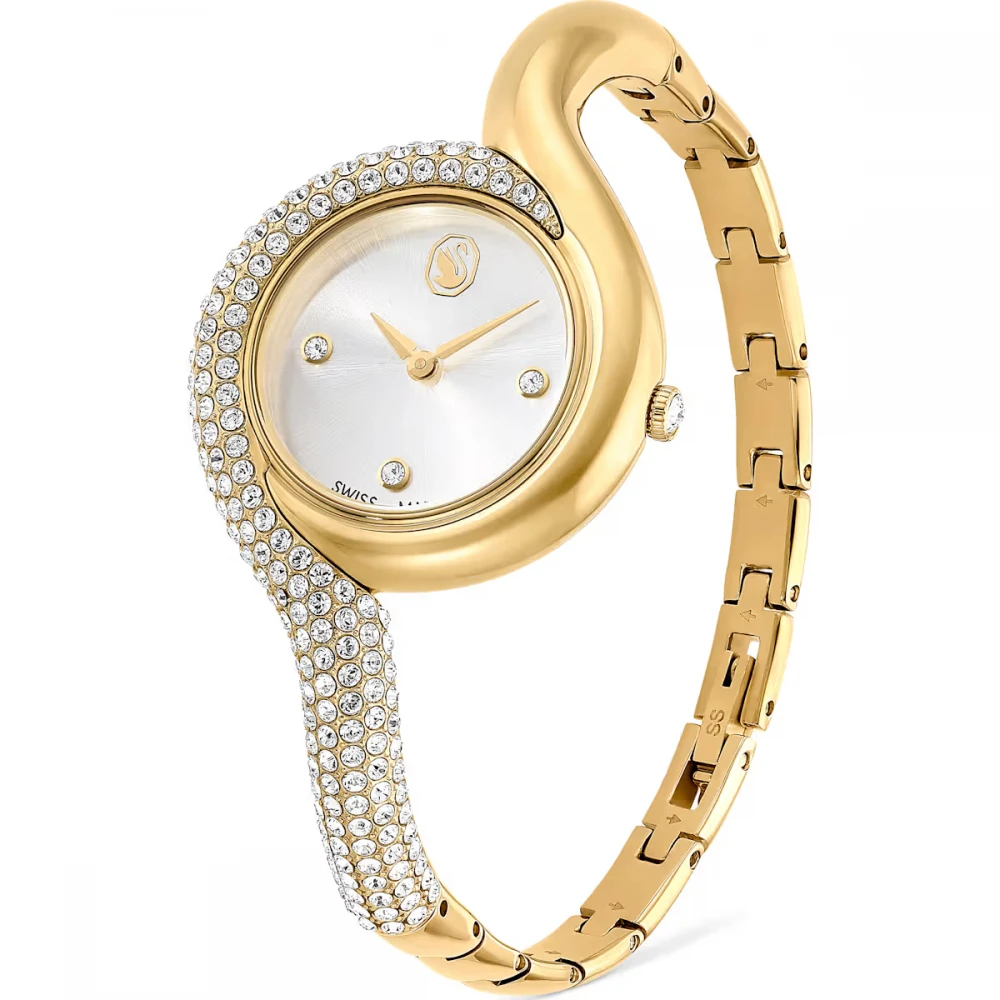 SWAROVSKI Dextera Bangle Eλβετικής κατασκευής, Μπρασελέ από Ανοξείδωτο Ατσάλι, Χρυσός τόνος, 5708030 SWAROVSKI Dextera Bangle Eλβετικής κατασκευής, Μπρασελέ από Ανοξείδωτο Ατσάλι, Χρυσός τόνος, 5708030