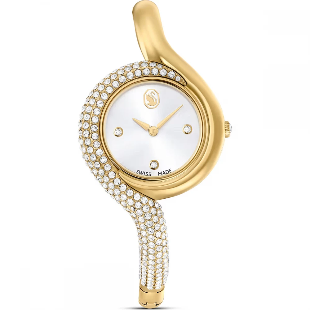 SWAROVSKI Dextera Bangle Eλβετικής κατασκευής, Μπρασελέ από Ανοξείδωτο Ατσάλι, Χρυσός τόνος, 5708030 SWAROVSKI Dextera Bangle Eλβετικής κατασκευής, Μπρασελέ από Ανοξείδωτο Ατσάλι, Χρυσός τόνος, 5708030