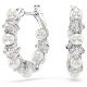 SWAROVSKI Σκουλαρίκια Κρίκοι Matrix, Crystal pearl, Στρογγυλή Κοπή, Λευκό, Επιροδιωμένο 5709256