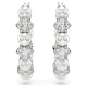 SWAROVSKI Σκουλαρίκια Κρίκοι Matrix, Crystal pearl, Στρογγυλή Κοπή, Λευκό, Επιροδιωμένο 5709256
