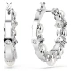 SWAROVSKI Σκουλαρίκια Κρίκοι Matrix, Crystal pearl, Στρογγυλή Κοπή, Λευκό, Επιροδιωμένο 5709256