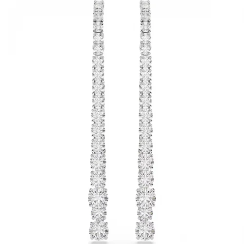 SWAROVSKI Σκουλαρίκια-σταγόνα Matrix Στρογγυλή Κοπή, Λευκά, Επιμετάλλωση ροδίου 5709257
