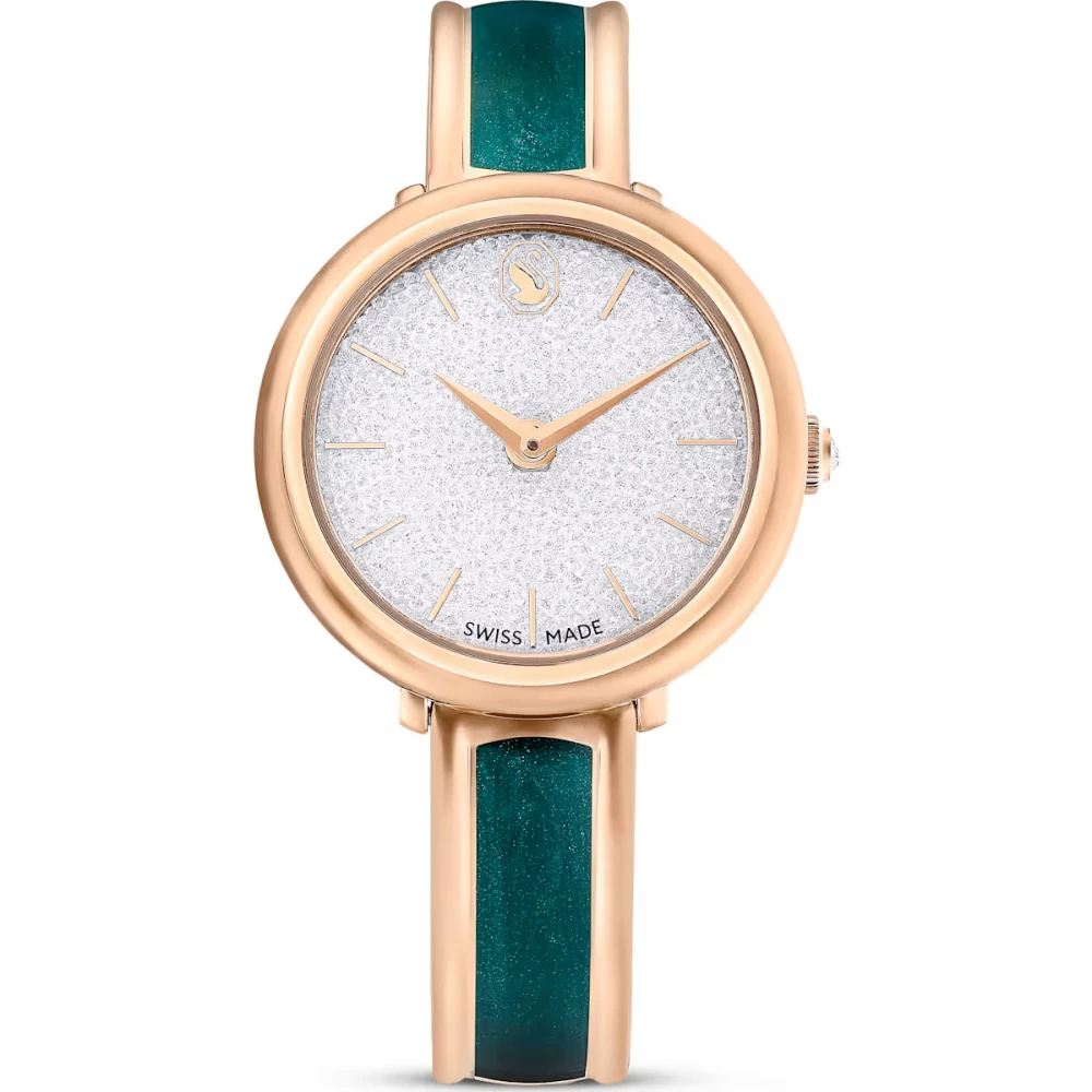 SWAROVSKI Crystalline Πράσινο, Με Μπρασελέ από Ανοξείδωτο Ατσάλι σε Ροζ-Χρυσό 5709816