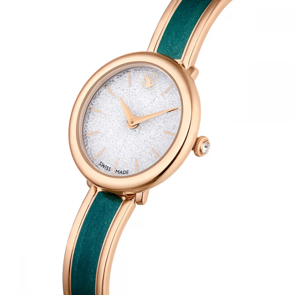 SWAROVSKI Crystalline Πράσινο, Με Μπρασελέ από Ανοξείδωτο Ατσάλι σε Ροζ-Χρυσό 5709816