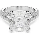 SWAROVSKI Δαχτυλίδι κοκτέιλ Stilla, Τετράγωνη κοπή, Λευκό, Ασημί Τόνο 5709904