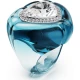 SWAROVSKI Dulcis Δαχτυλίδι κοκτέιλ Κοπή Καρδιά, Pave, Μπλε 5709963