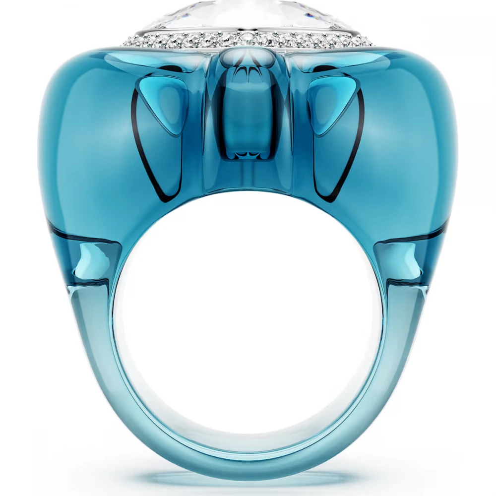 SWAROVSKI Dulcis Δαχτυλίδι κοκτέιλ Κοπή Καρδιά, Pave, Μπλε 5709963