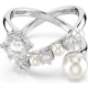 SWAROVSKI Matrix Coctail Δαχτυλίδι Crystal Pearl, Στρογγυλή Κοπή, Λευκό, Επιμετάλλωση Ροδίου 5714378