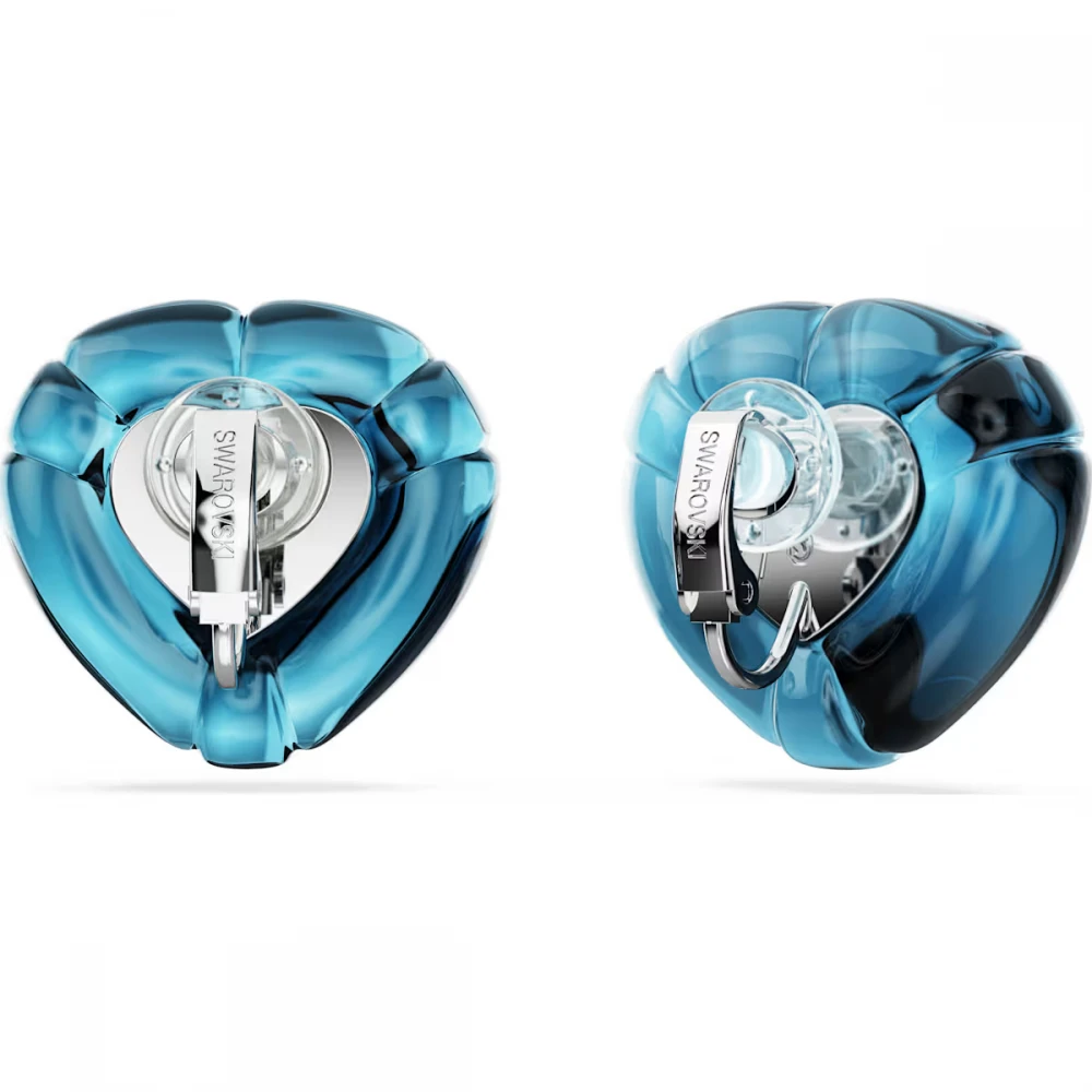 SWAROVSKI Dulcis Σκουλαρίκια με Κλιπ, Κοπή Καρδιά, Pave, Μπλε, Επιροδιωμένο 5714385