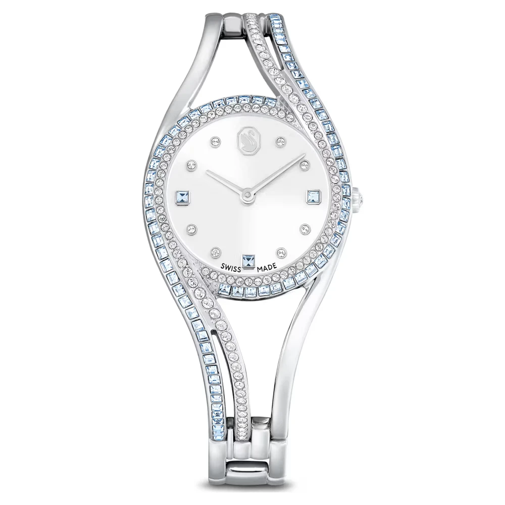 SWAROVSKI Hyperbola Bangle Eλβετικής κατασκευής, Μπρασελέ από Ανοξείδωτο Ατσάλι, Ασημί τόνος, 5715463
