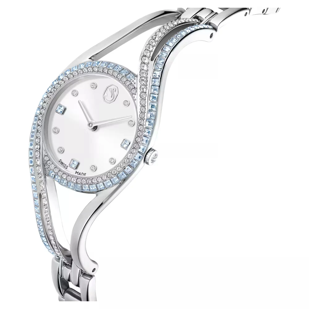 SWAROVSKI Hyperbola Bangle Eλβετικής κατασκευής, Μπρασελέ από Ανοξείδωτο Ατσάλι, Ασημί τόνος, 5715463