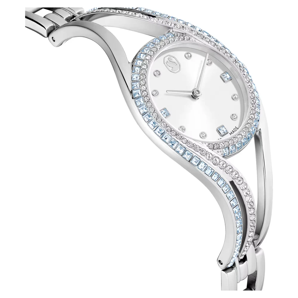 SWAROVSKI Hyperbola Bangle Eλβετικής κατασκευής, Μπρασελέ από Ανοξείδωτο Ατσάλι, Ασημί τόνος, 5715463