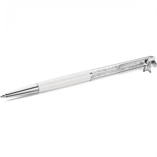 SWAROVSKI Crystalline SIlk Στυλό Λευκό Λακαρισμένο, Επιμετάλλωση χρωμίου 5717136