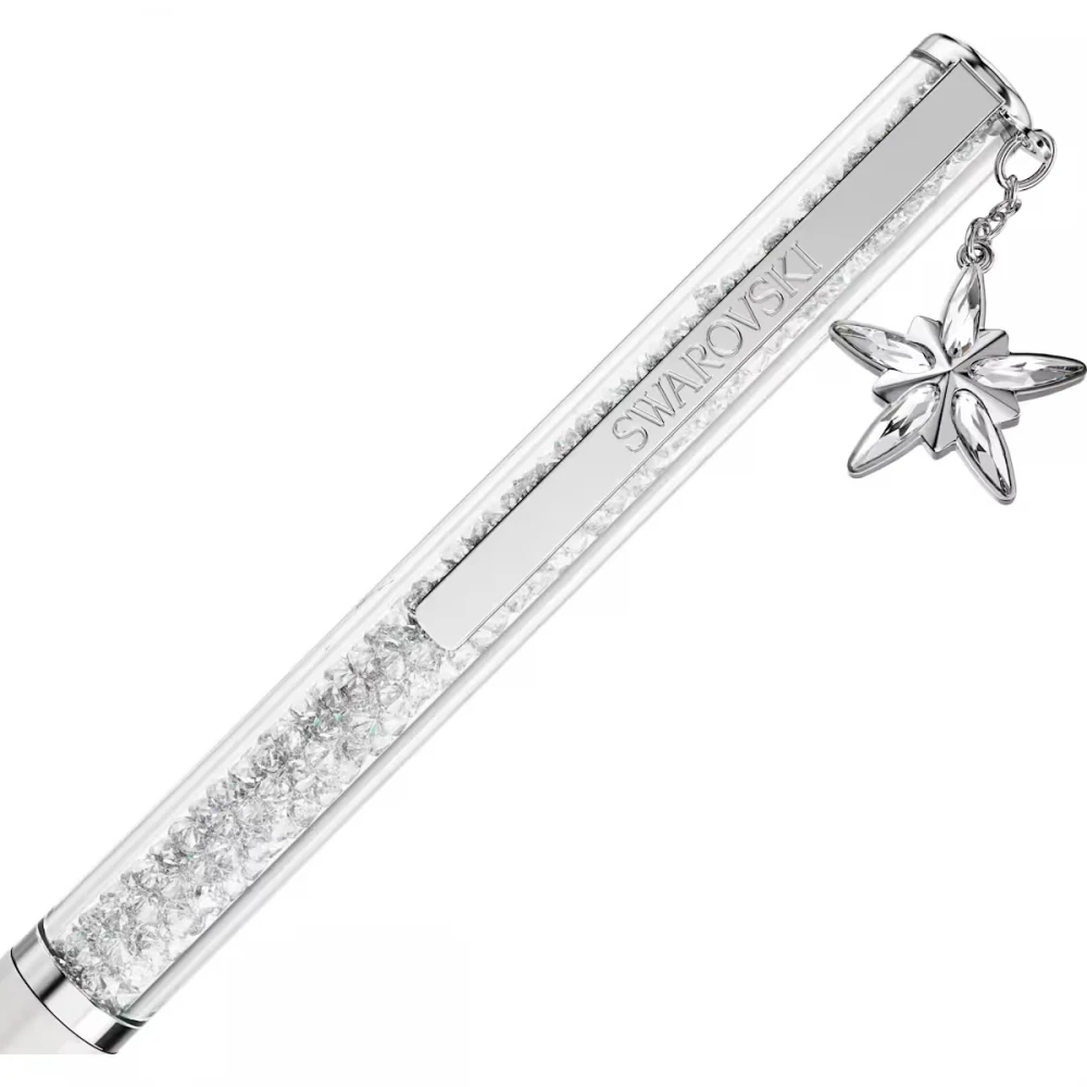 SWAROVSKI Crystalline SIlk Στυλό Λευκό Λακαρισμένο, Επιμετάλλωση χρωμίου 5717136