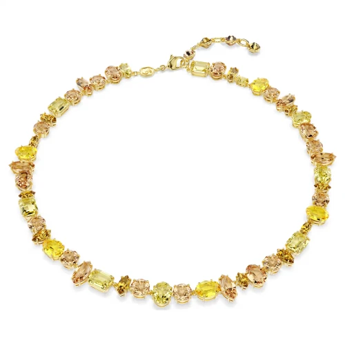 SWAROVSKI Κολιέ Gema Μείξη κοπών, Κίτρινο, Επιμετάλλωση σε Χρυσαφί Τόνο 5718071