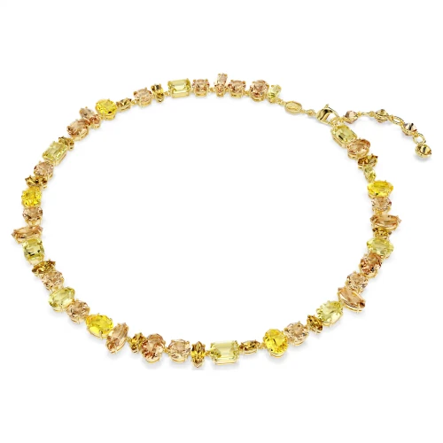 SWAROVSKI Κολιέ Gema Μείξη κοπών, Κίτρινο, Επιμετάλλωση σε Χρυσαφί Τόνο 5718071